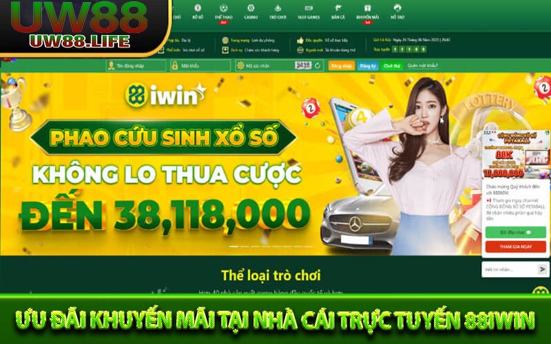 Ưu đãi khuyến mãi tại nhà cái trực tuyến 88iwin